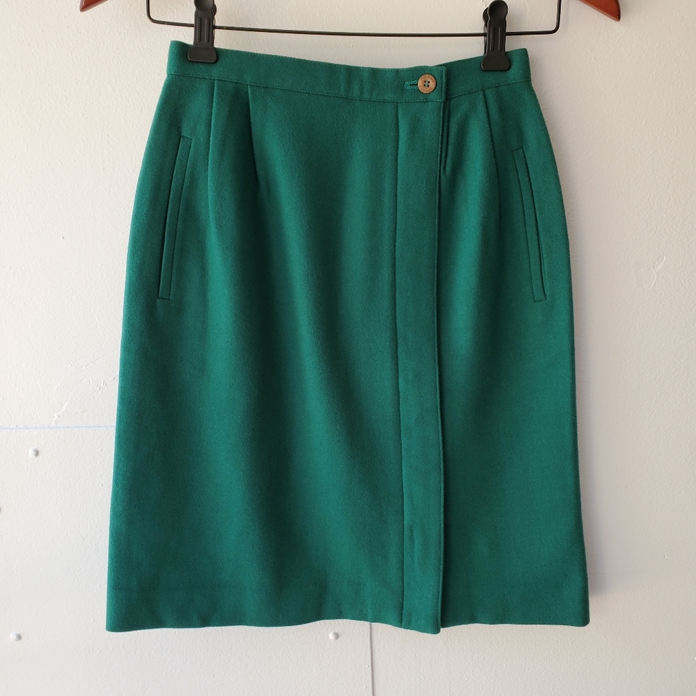 Milano Sports Wool Skirt Women's Size 9 Green